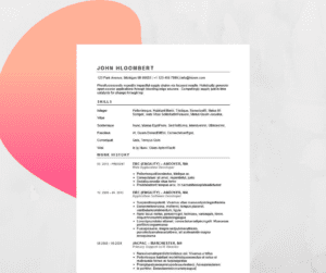 simple cv template word