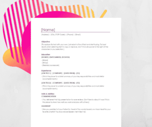simple professional cv template